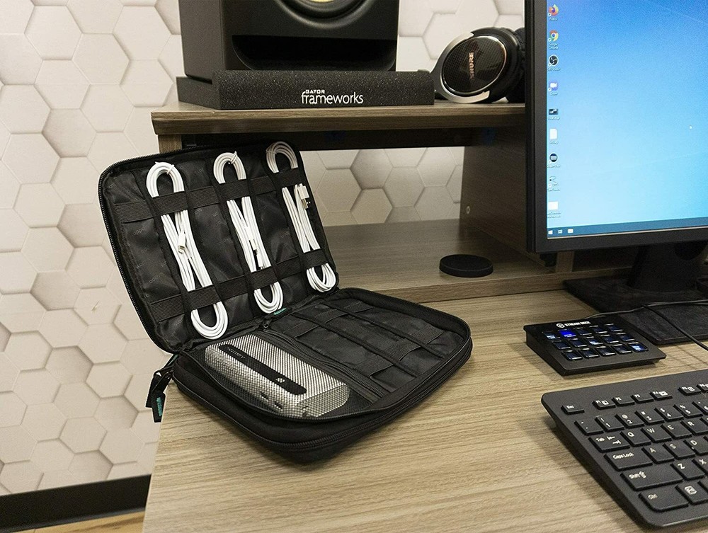 Slappa Travel Organizer for Electronic Devices, Charging Cables & Flash Storage