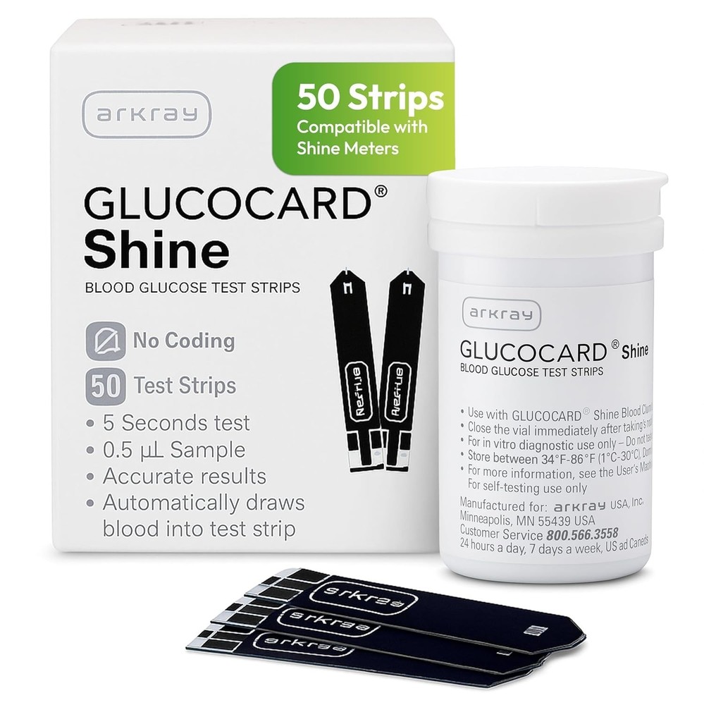 ARKRAY Blood Glucose Strips – No Coding Required, Fast 5-Second Results, 0.5...