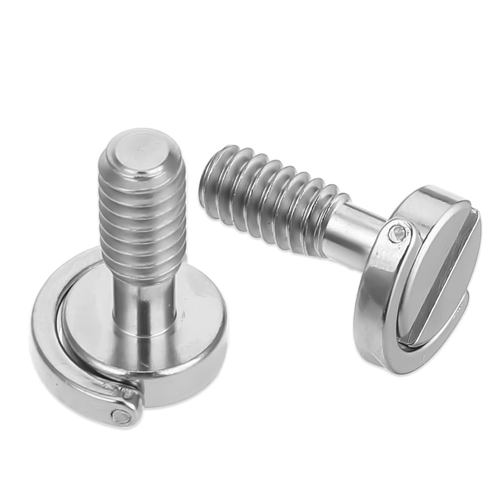 2PCS 1/4-20 Thread D-Ring Stainless Steel Camera Fixing Screws, Tripod...