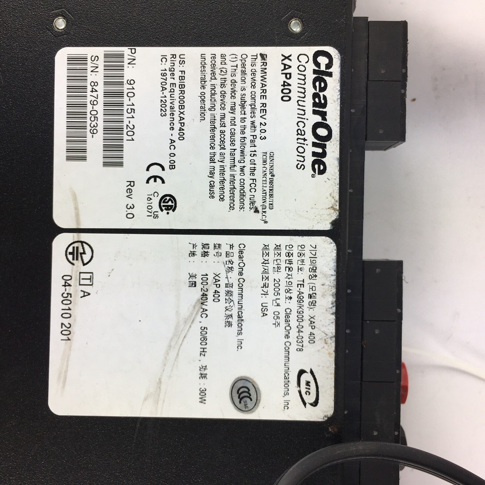 ClearOne XAP 400 XAP400 Audio Conferencing System Microphone Mixer