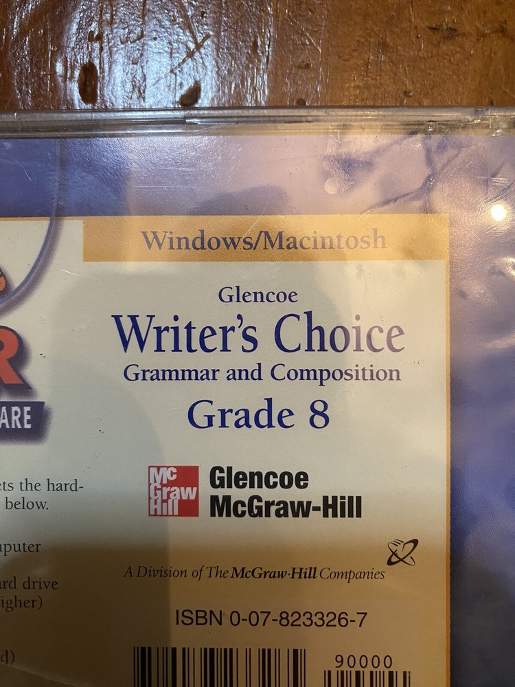 Interactive Tutor Self-Assessment Software Glencoe Language Arts Grade 8 New