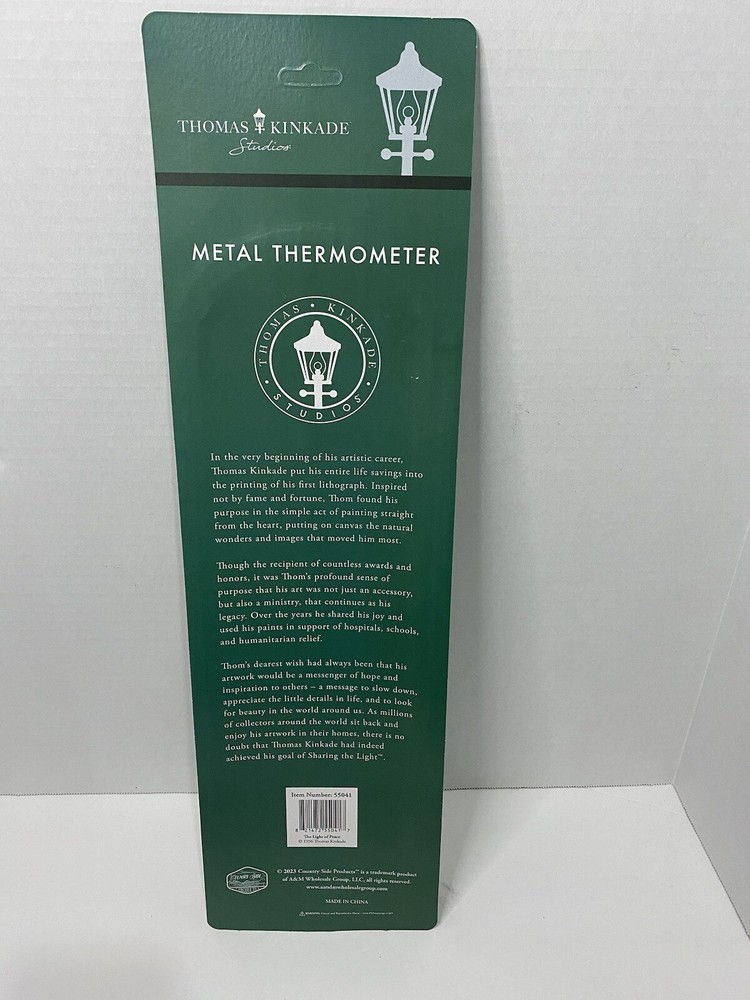 Thomas Kinkade Metal Thermometer John8 :12