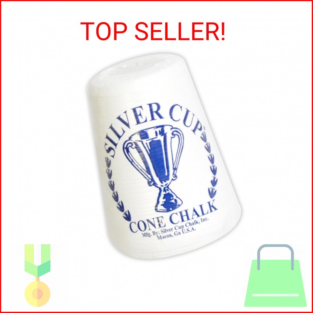 Hathaway Silver Cup Cone Talc Chalk, White