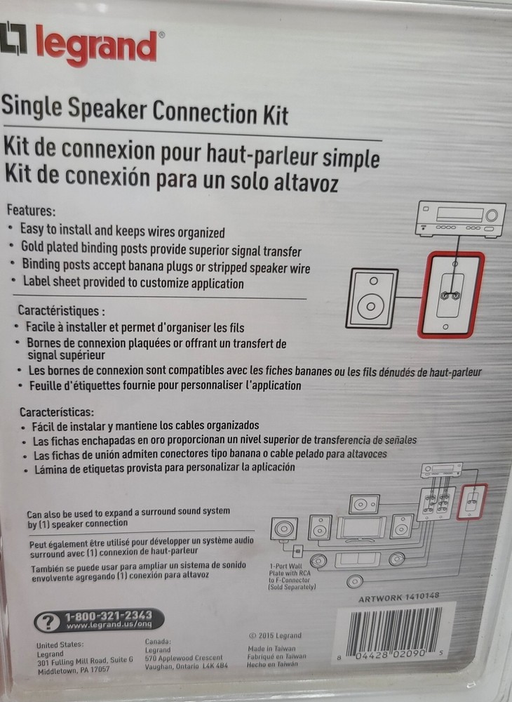 Legrand Single Speaker Connection Kit