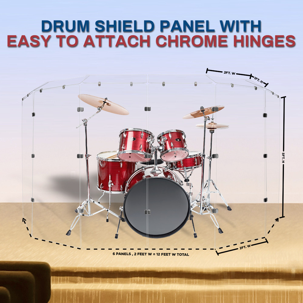 Drum Shields, Drum Screen, Drum Panels, Drum Shield 6 ft x 12 ft