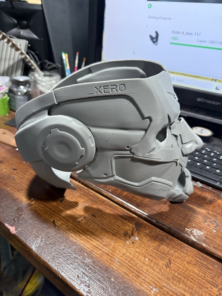 Static-X 3D Printed Xer0 Mask Raw Print