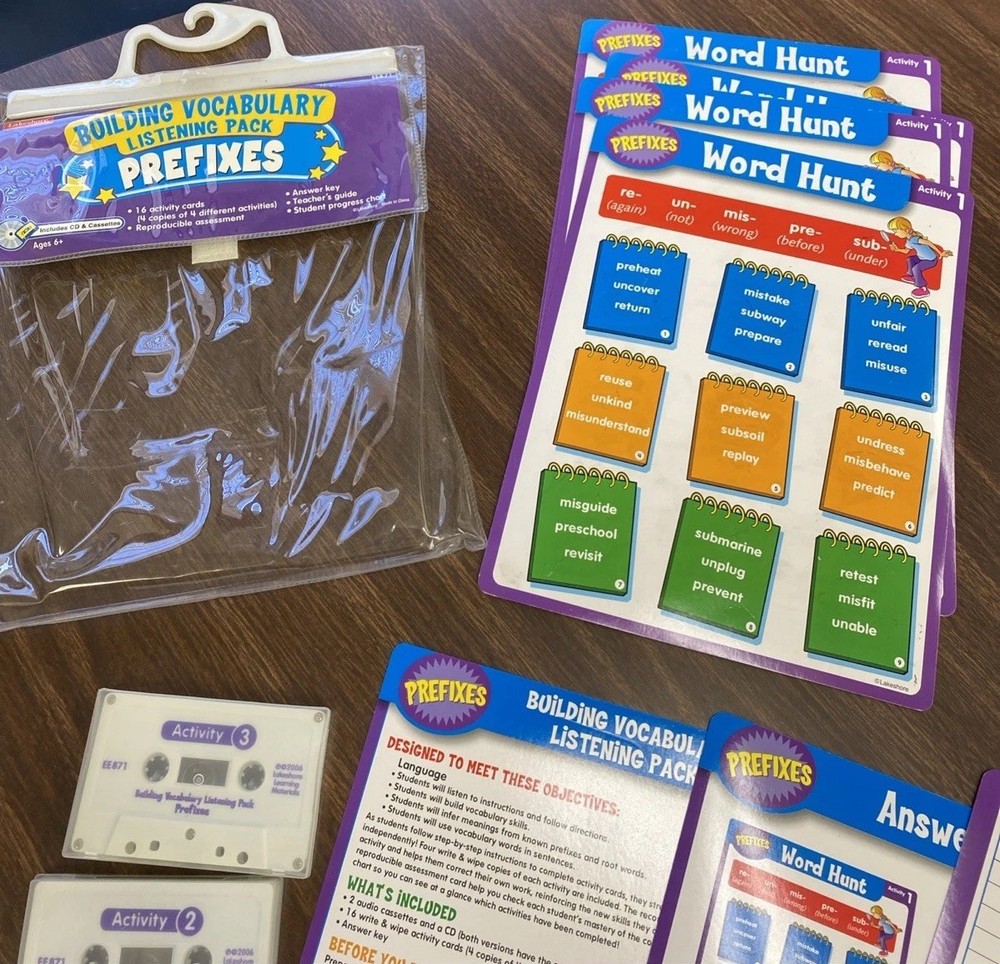 Lakeshore PREFIXES CD Vocabulary Kit Education Speech/Language Pathology  (A)