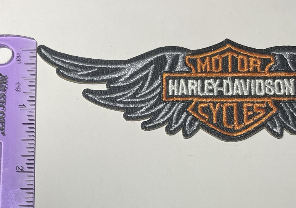 6” Harley Davidson Motorcycles Big Wings Iron On Patch