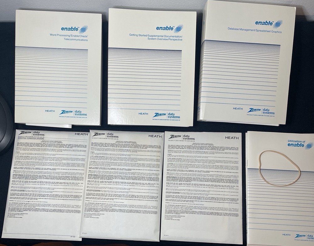 Vintage Enable Software and Manuals. Software Sealed In Package