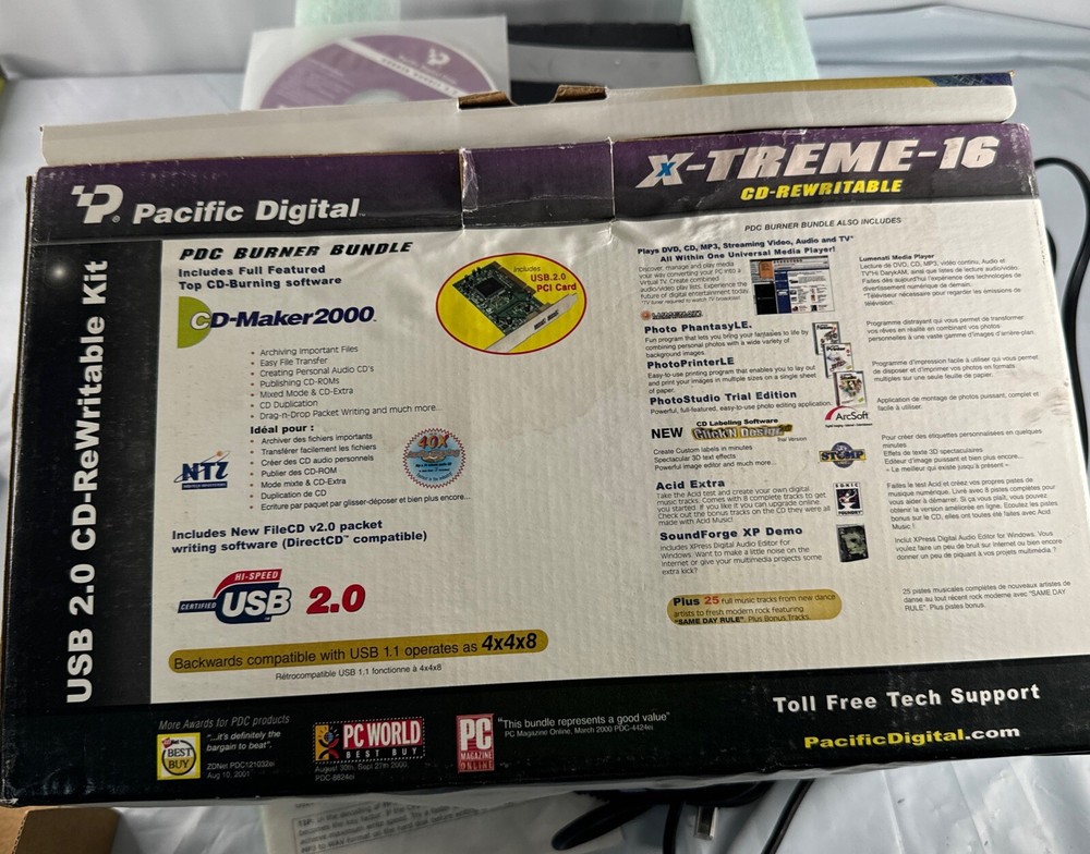 Pacific Digital X-TREME-16 External USB 2.0 Cd Rewritable Kit 16x10x40