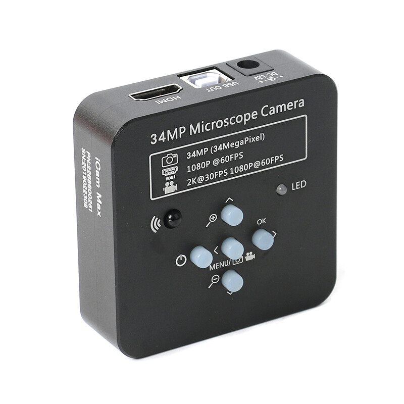 HDMI 34MP USB Electronic Industrial Microscope 2K Camera /0.5X Eyepiece Adapter