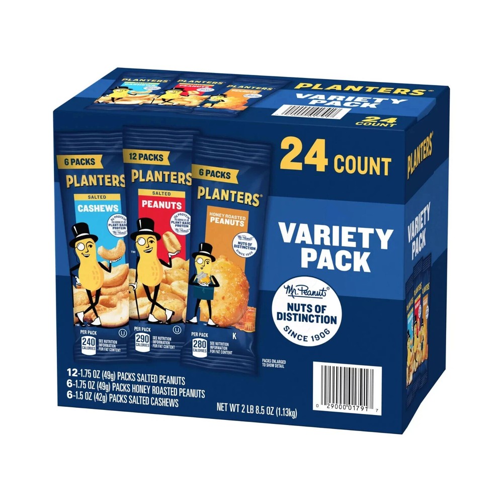 Planters Individual Variety Pack, 24 pk