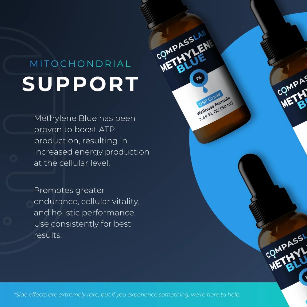 MB 1% Solution, 50 mL – Glass Bottle – Compass Laboratory