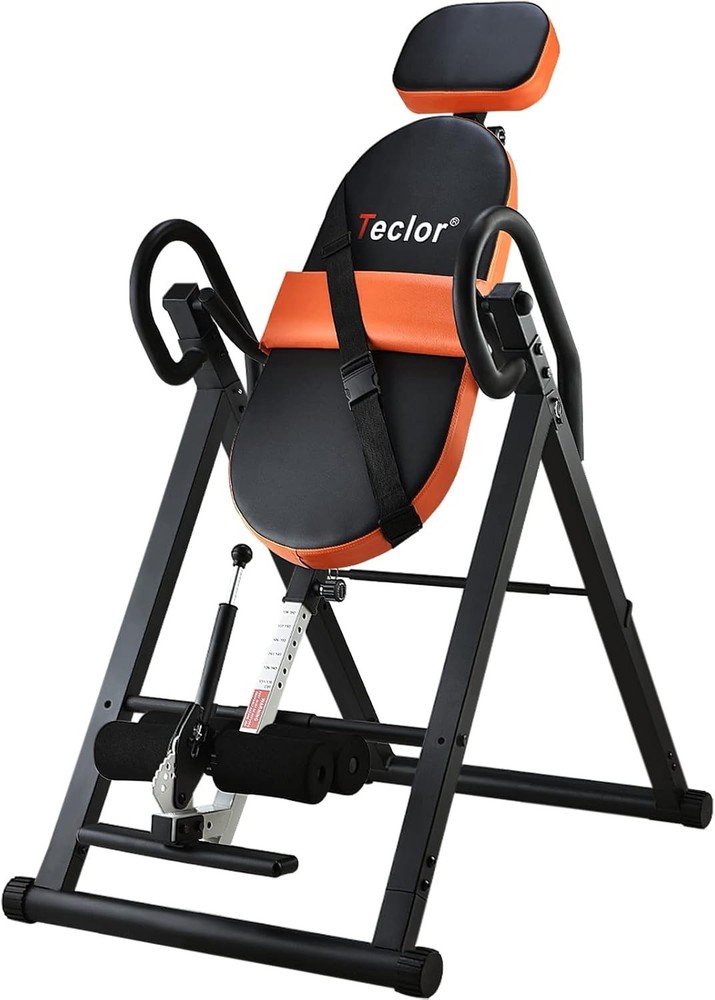 Teclor Inversion Table for Back Pain Relief, 350 lbs Capacity Strength Traini...