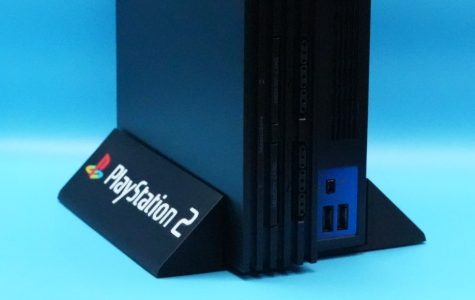 PlayStation 2 Fat vertical stand 3D Printed