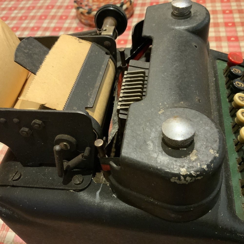 Vtg Antique "Continental" Adding Machine Calculator (Handle is Missing)