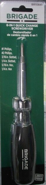 Brigade BR10841 6-in-1 Quick Change Screwdriver