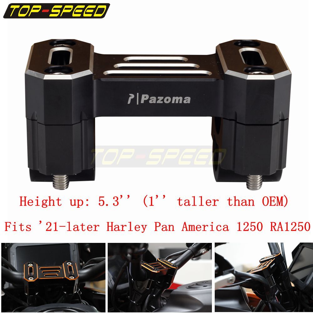 Motorcycle Pullback Riser Kit Handlebar Riser Extension 1' For Harley RA1250