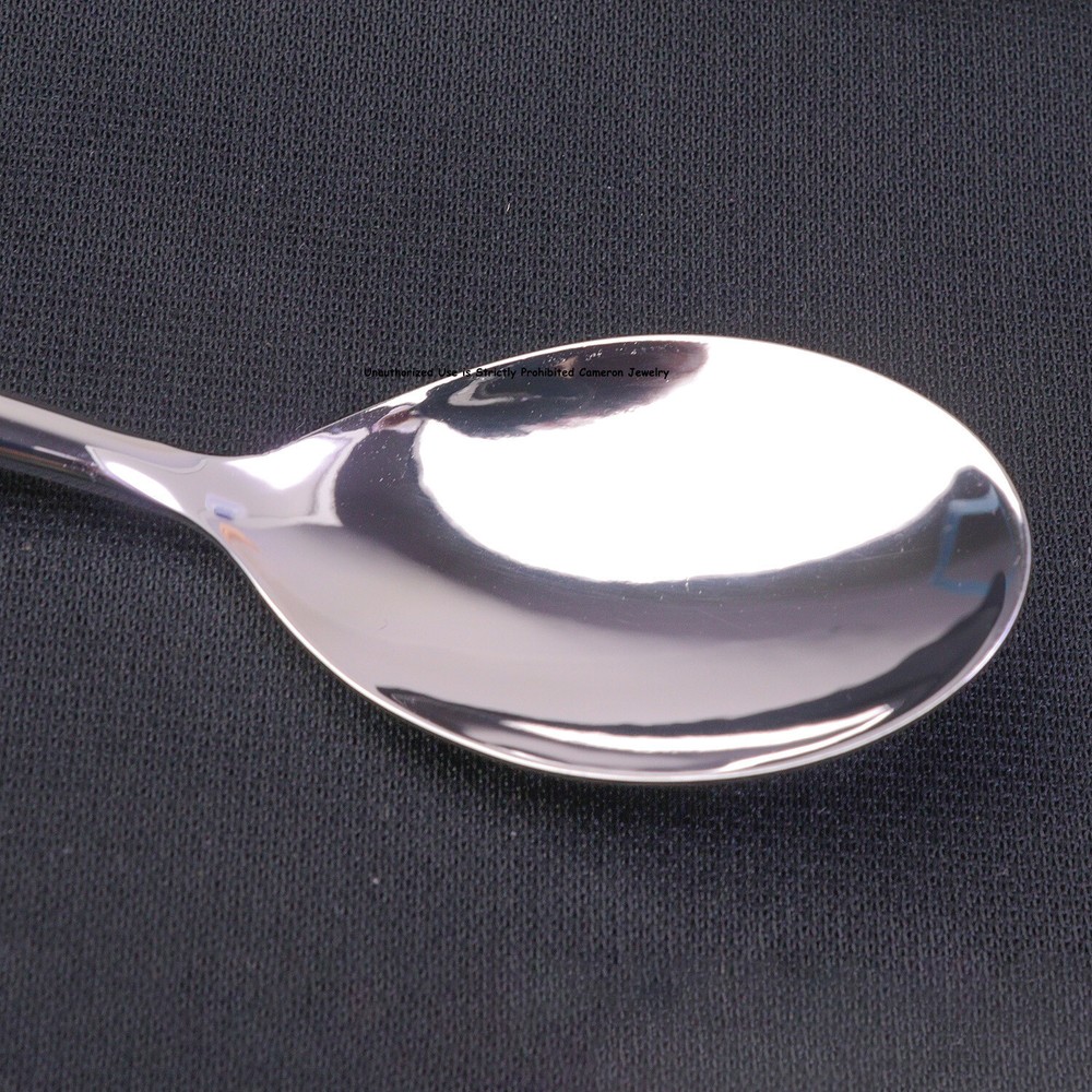 Solid S999 Fine Silver Healthy Tableware Dragon Phoenix Soup Spoon 5.7inch L