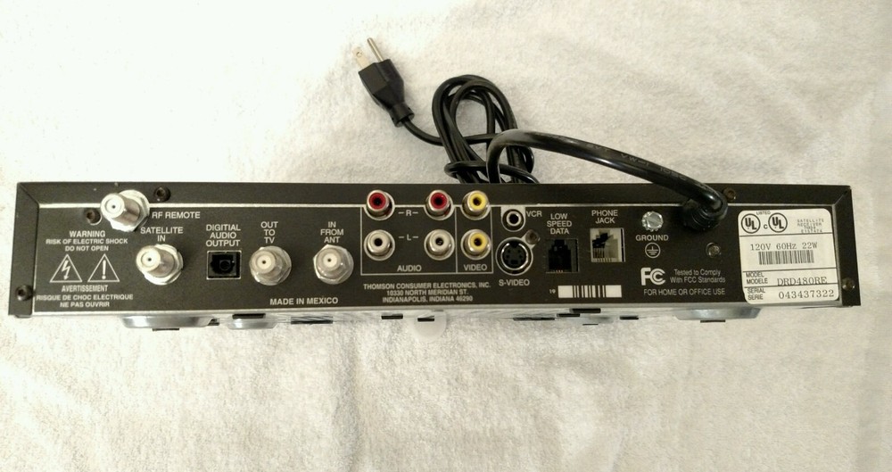 USED RCA DIRECTV RECEIVER MODEL DRD480RE