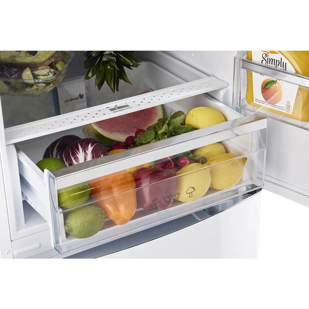 UNIQUE Classic Retro 12 cu. ft. Bottom Freezer Refrigerator - Marshmallow