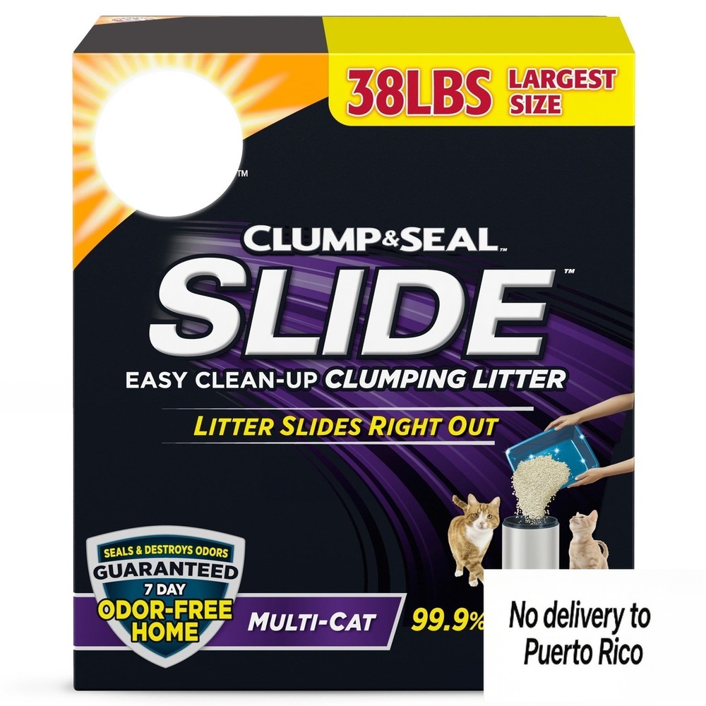 Clump & Seal SLIDE Multi-Cat Clumping Litter 38 lbs