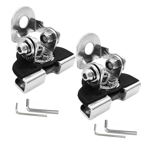 2PCS LED Light Bar Mounting Brackets, Ditch Light Brackets, Adjustable Silver