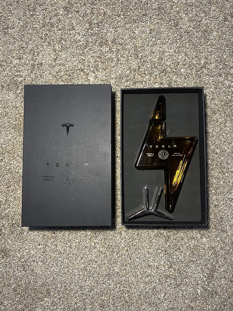 Tesla Tequila Empty Bottle Collectible