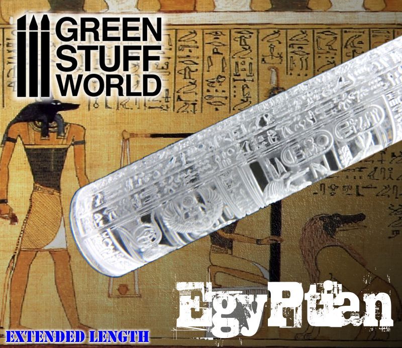 Rolling Pin - EGYPTIAN Texture - Roller with hieroglyphs - Egypt khemri bases.