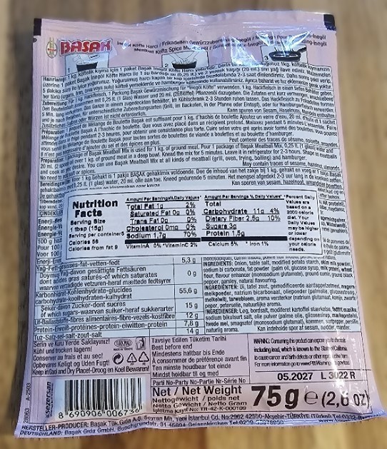 Inegol, Turkish Meatball Seasoning