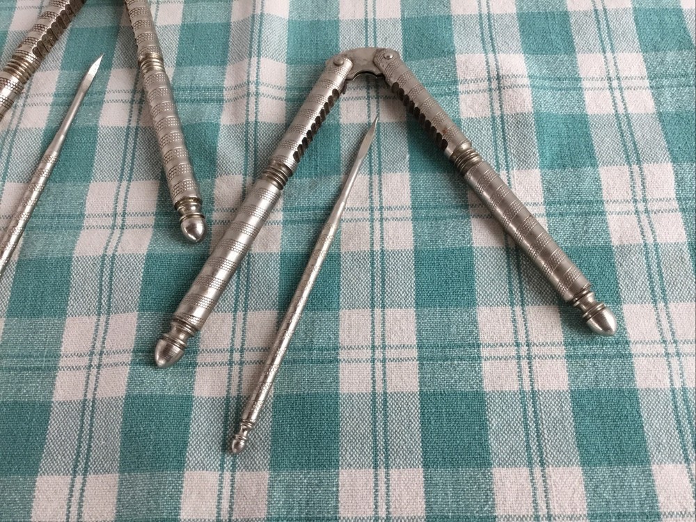 Vintage Nut Cracker Tools Set- Two Crackers and Two Picks Nuts / seafood EUC