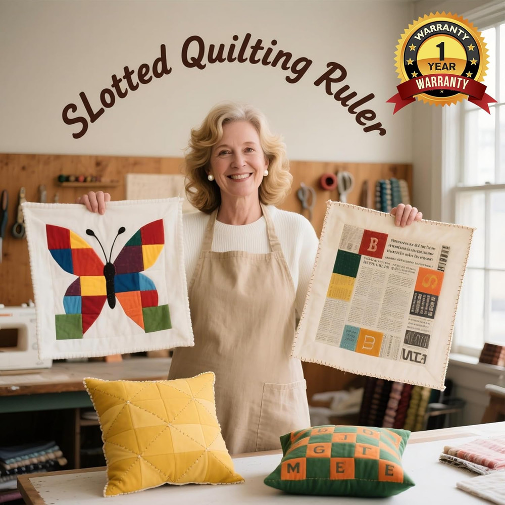 Extra Large Slotted Quilting Ruler 17.75" x 22" - Durable Acrylic Template