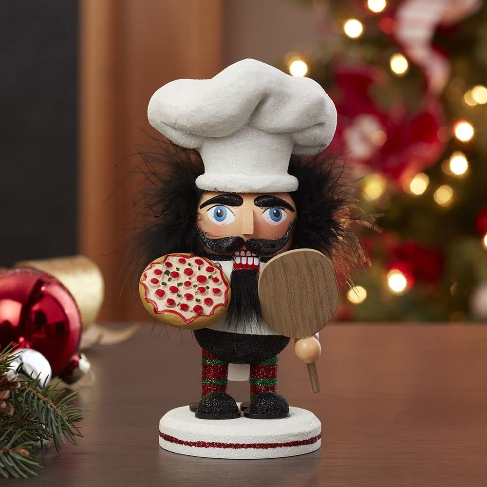Kurt Adler HA0335 8" Hollywood Pizza Guy Nutcracker