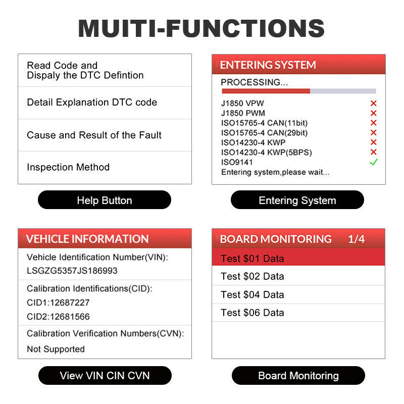 LAUNCH OBD2 Scanner CR529 OBDII Code Reader Car Check Engine Diagnostic Tool I/M