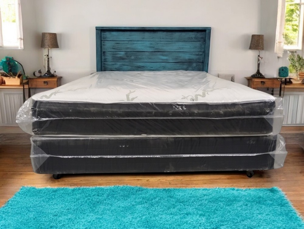 Full Size Turquoise Distressed Handcrafted Solid Wood Headboard Made In US HBFTQ