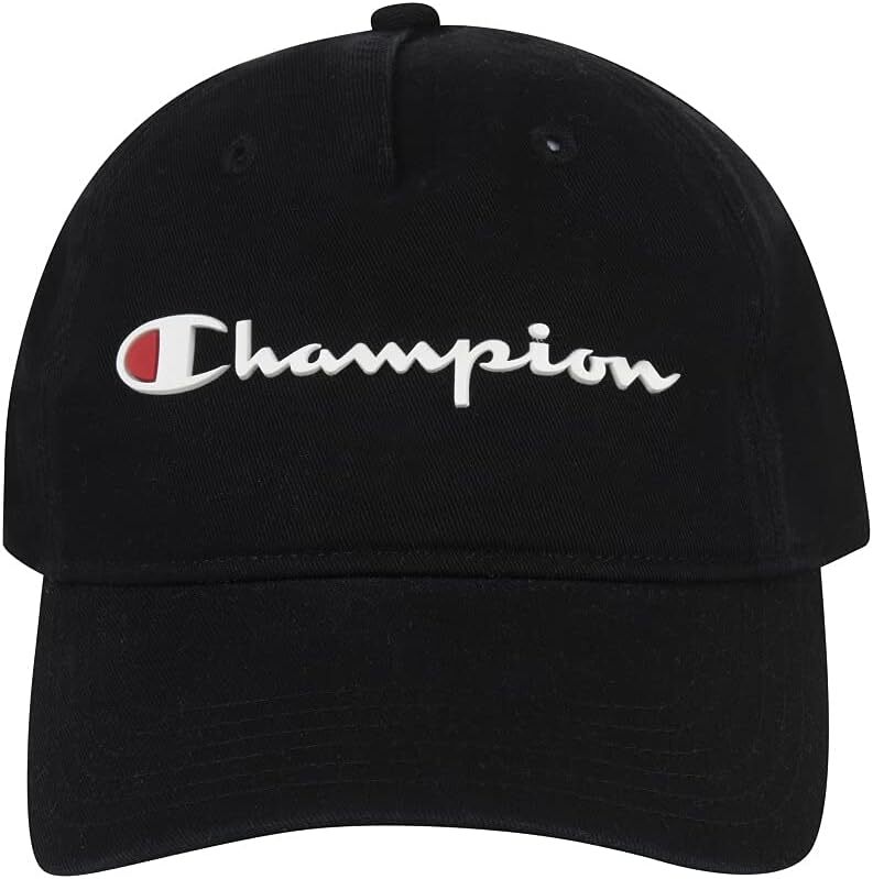 Champion Father Dad Adjustable Cap One Size, Medium Black