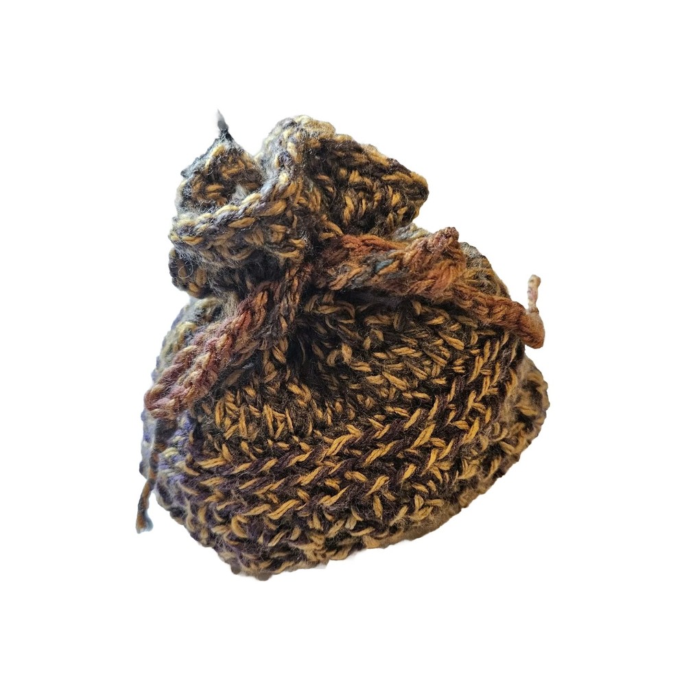 Hand Made Crochet Drawstring Trinket Bag