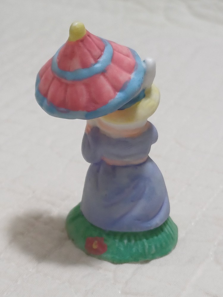 Mrs Rabbit Mini Rare Ceramic Easter Decorative Figurines 2.5 In
