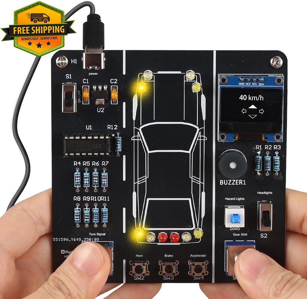DIY Soldering Practice Kit Car Driving Simulator Electronics Project