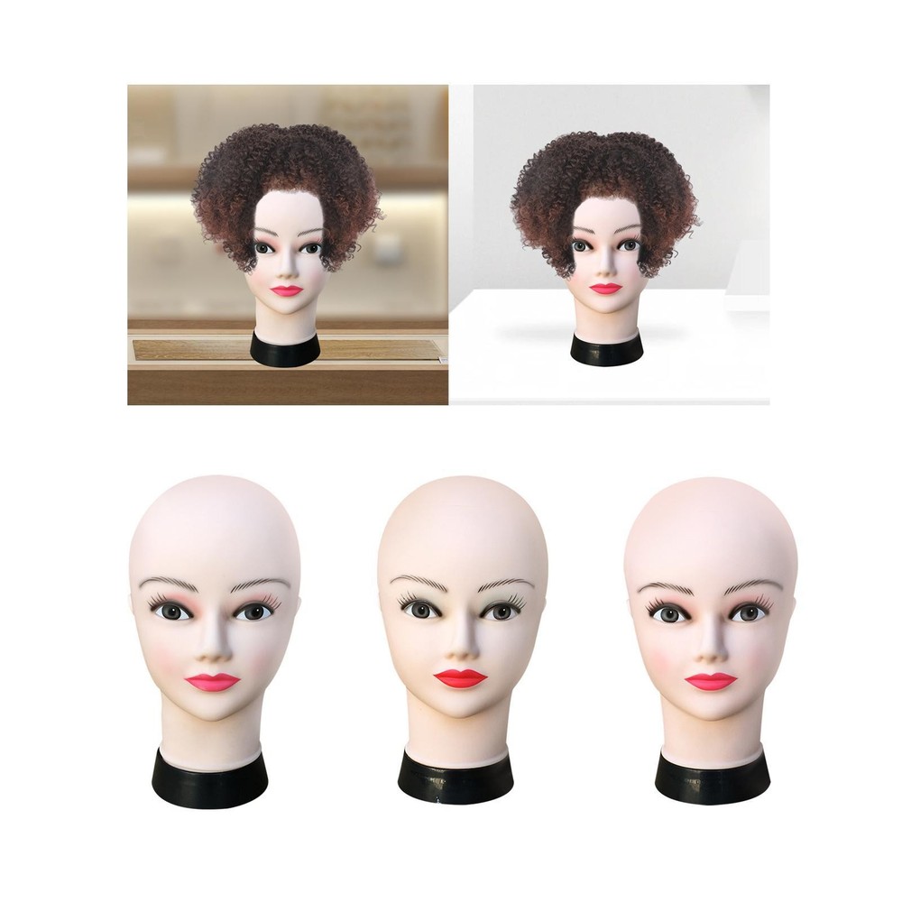 Female Mannequin Head Wig Model Head Stand Multipurpose with Makeup Lightweight