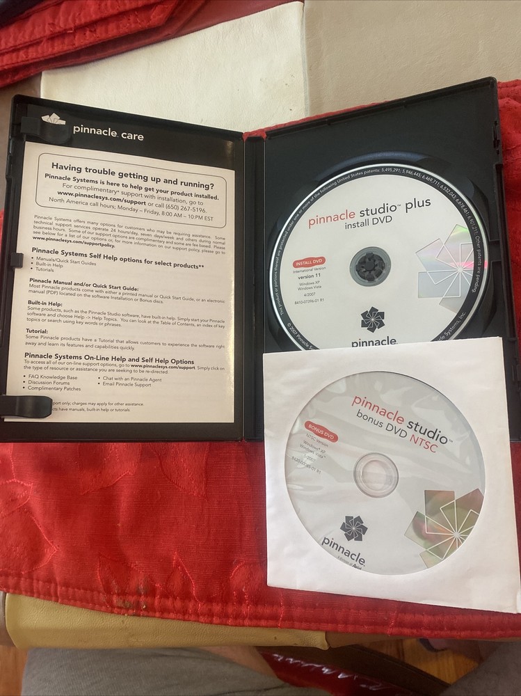Pinnacle Studio Plus Version 11 PC DVD-ROM Windows XP Vista - Ships Fast