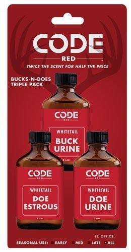 Code Red Deer Lure Bucks-n- Does Triple Pack 2fl Oz/ea - OA1326