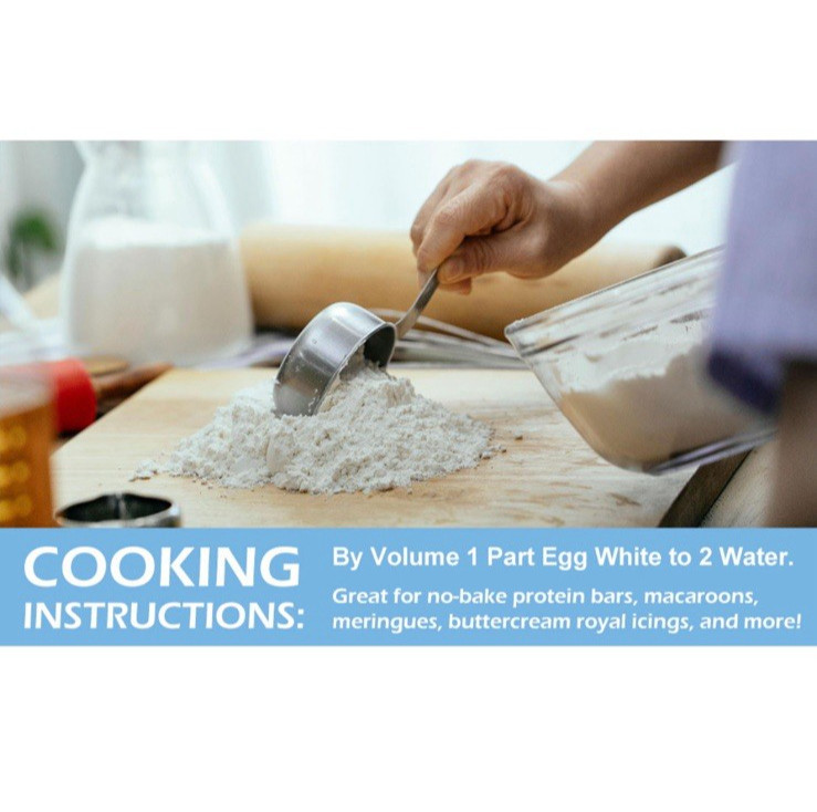 Egg White Protein Powder Pasteurized No Additives, High Protein, 8 oz. Bag