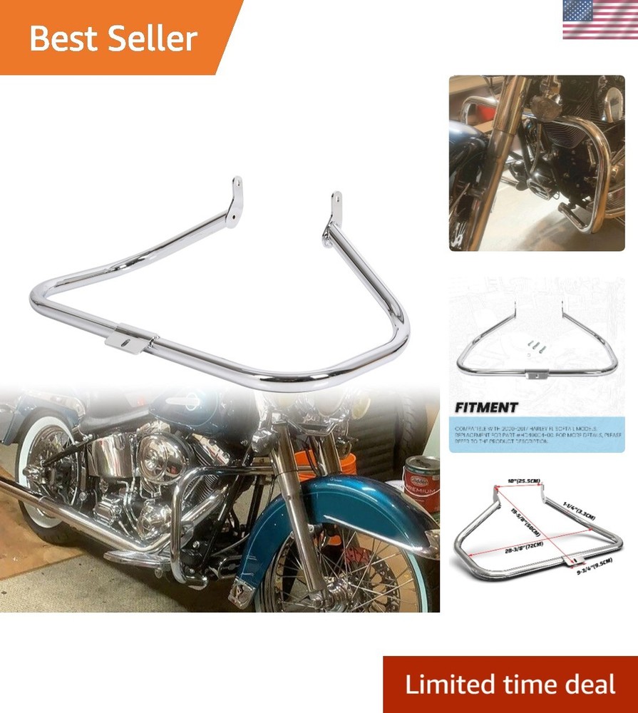Bolt-On Chrome Engine Guard for 2000-2017 Harley Fat Boy & Springer Models