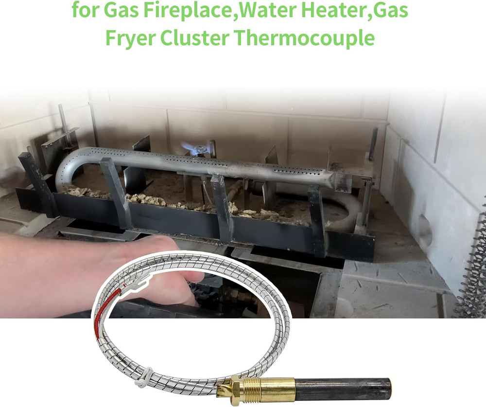 36" Thermopile Generator, 750mV Q313A for Gas Fireplaces & Water Heaters