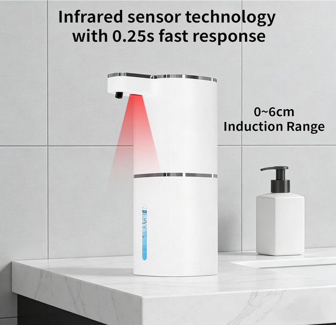 Touchless Automatic Soap Dispenser Foaming USB Rechargeable 420ml Bathroom Pump