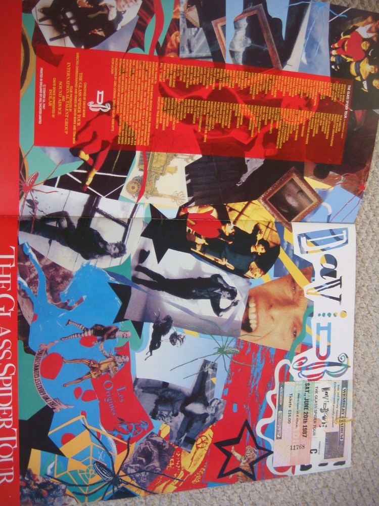 1987 David Bowie The Glass Spider Tour Programme & Ticket