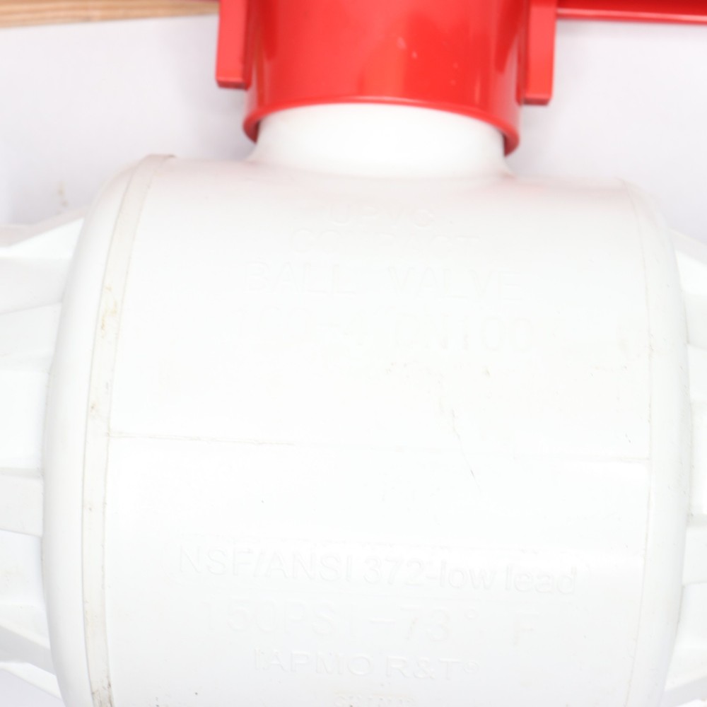 Compact Ball Valve UPVC White 100-4-DN100
