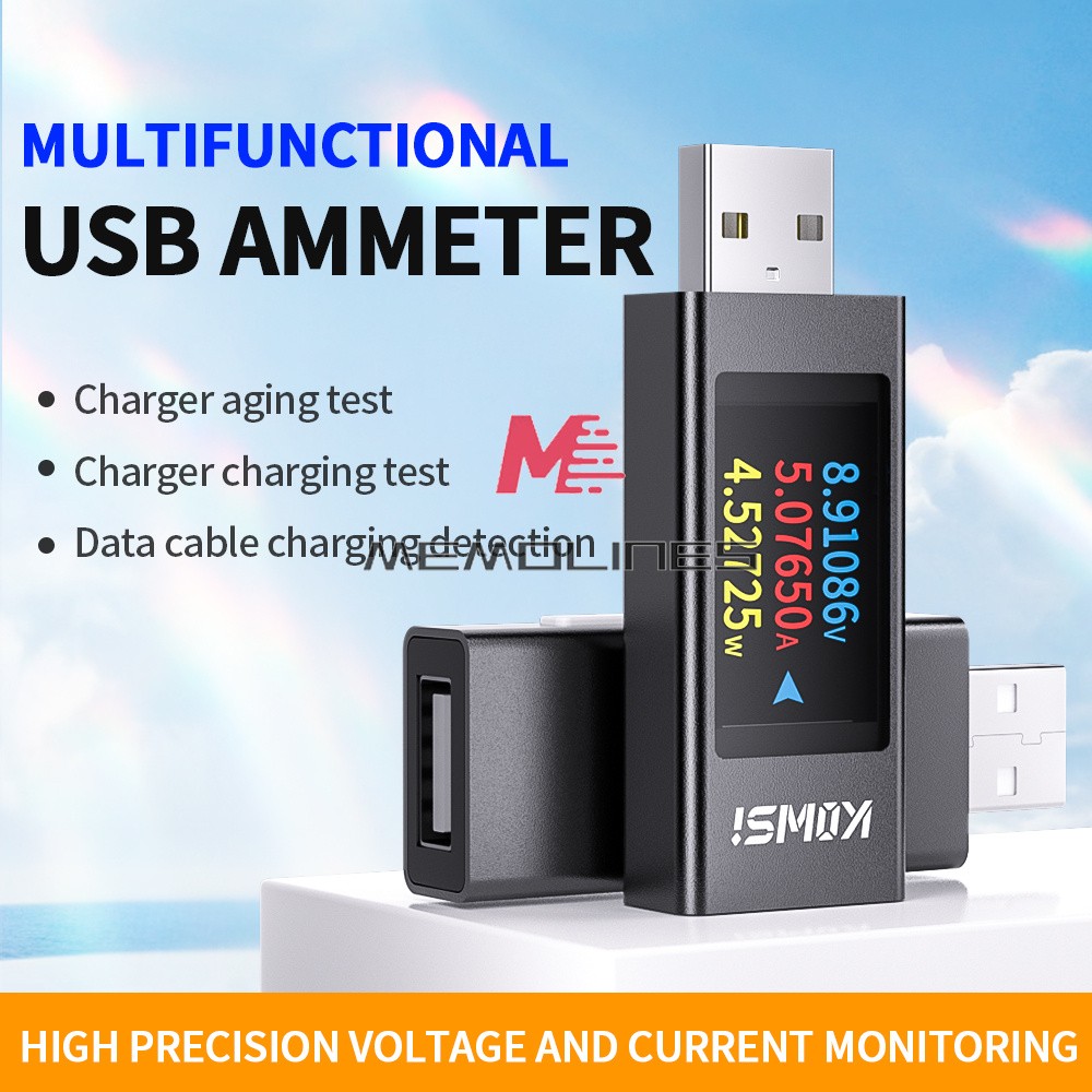 1.06" IPS Multi-function USB Tester Voltage Ammeter Power Meter DC 4-30V 0-8A