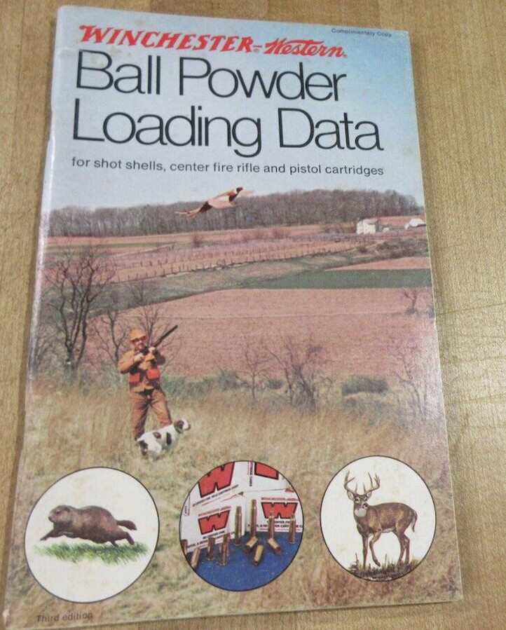 1976 Winchester Western Ball Powder Loading Data booklet  (w6)